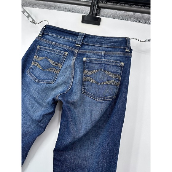 Barami Y2K Low Rise Flare Jeans Washed Blue Flares Urban bootcut - Picture 5 of 12